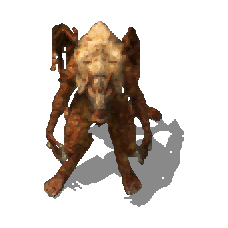 Sprite cornugon, frame agrandie ×2 par xBR2x