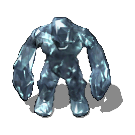 Sprite golem de glace, frame agrandie ×2 par xBR2x