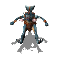 Sprite kuo-toa, frame agrandie ×2 par xBR2x