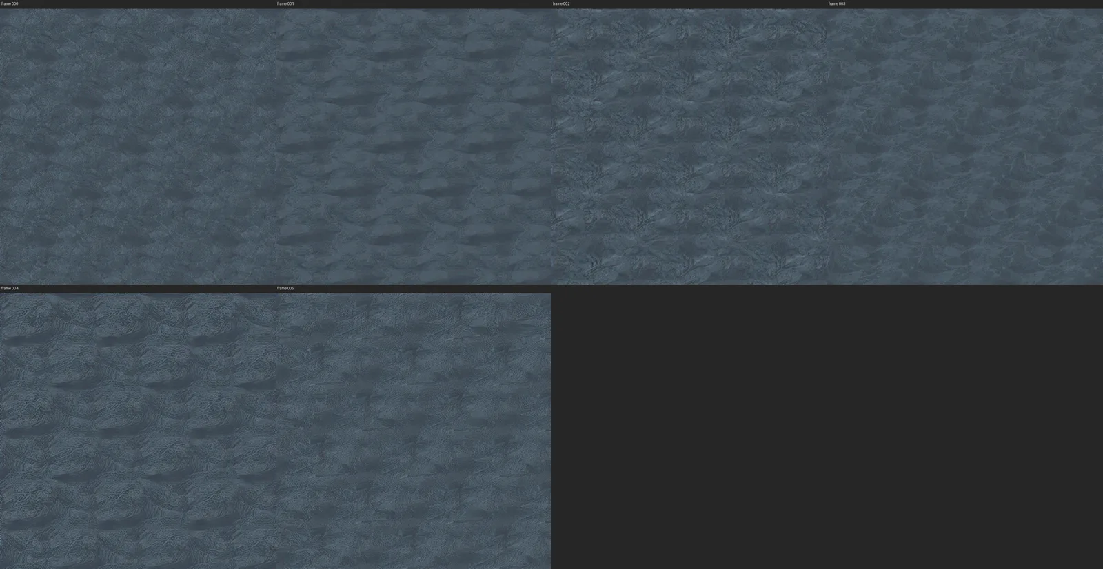 Six images clés de WTLAKE après traitement spatial